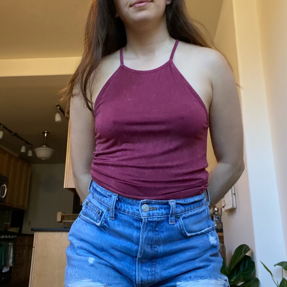American Eagle Soft and Sexy tank in red/pink